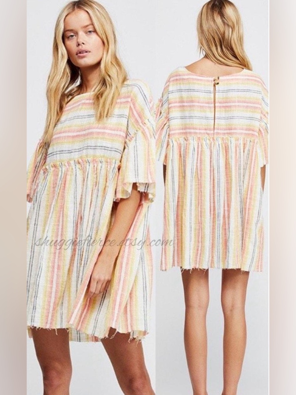 Free People Summer Nights Mini Dress in Sunday Combo Colors